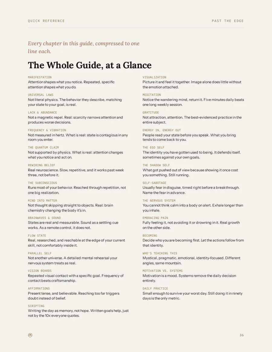 Guide chapter summary page